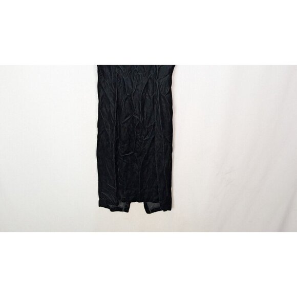 Vtg 90s Jay Jacobs Party Dress sz 5 Open Jeweled Back Knee Length Sheath Velvet - Picture 5 of 12